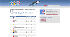 Desktop Screenshot of medaillenspiegel.eu